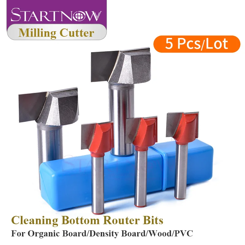 Startnow-5PCS-Cleaning-Bottom-Router-Bits-Milling-Cutters-For-Organic ...