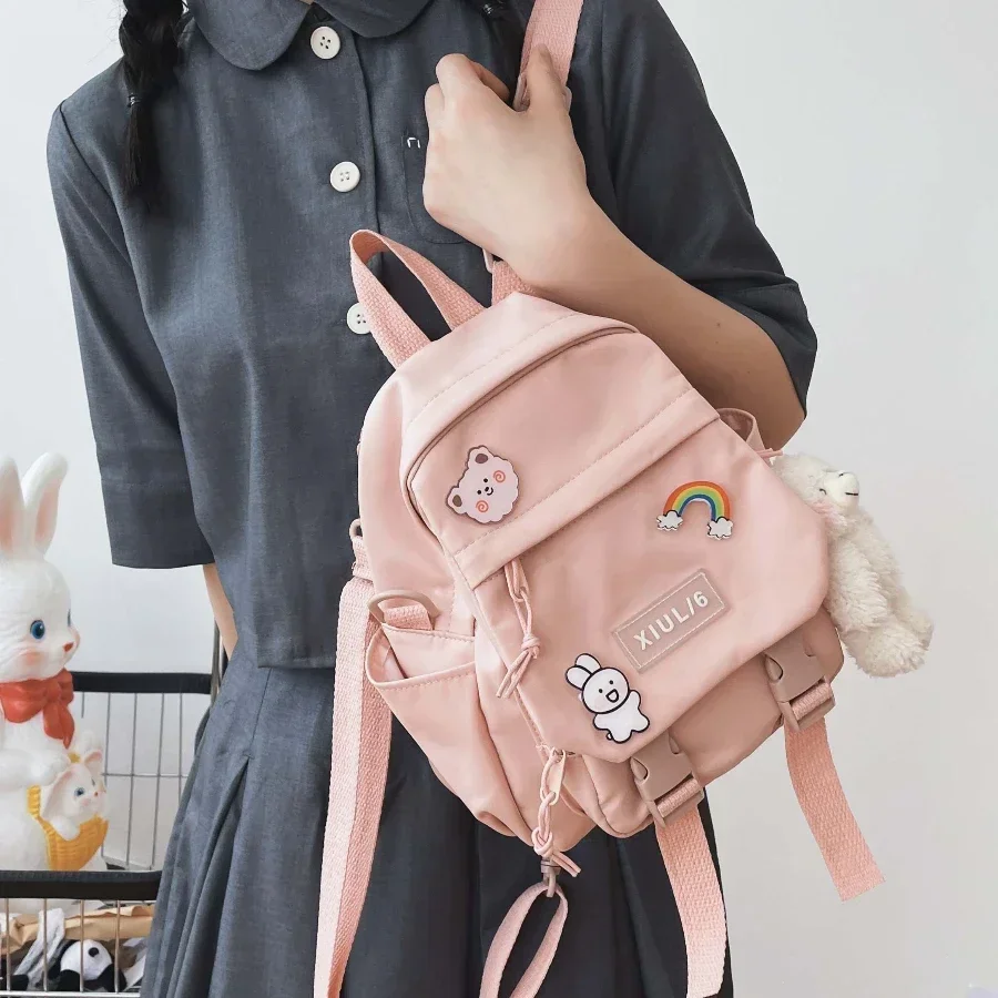 Small Backpack Women Cute Multifunctional Dual-use School Bags for
