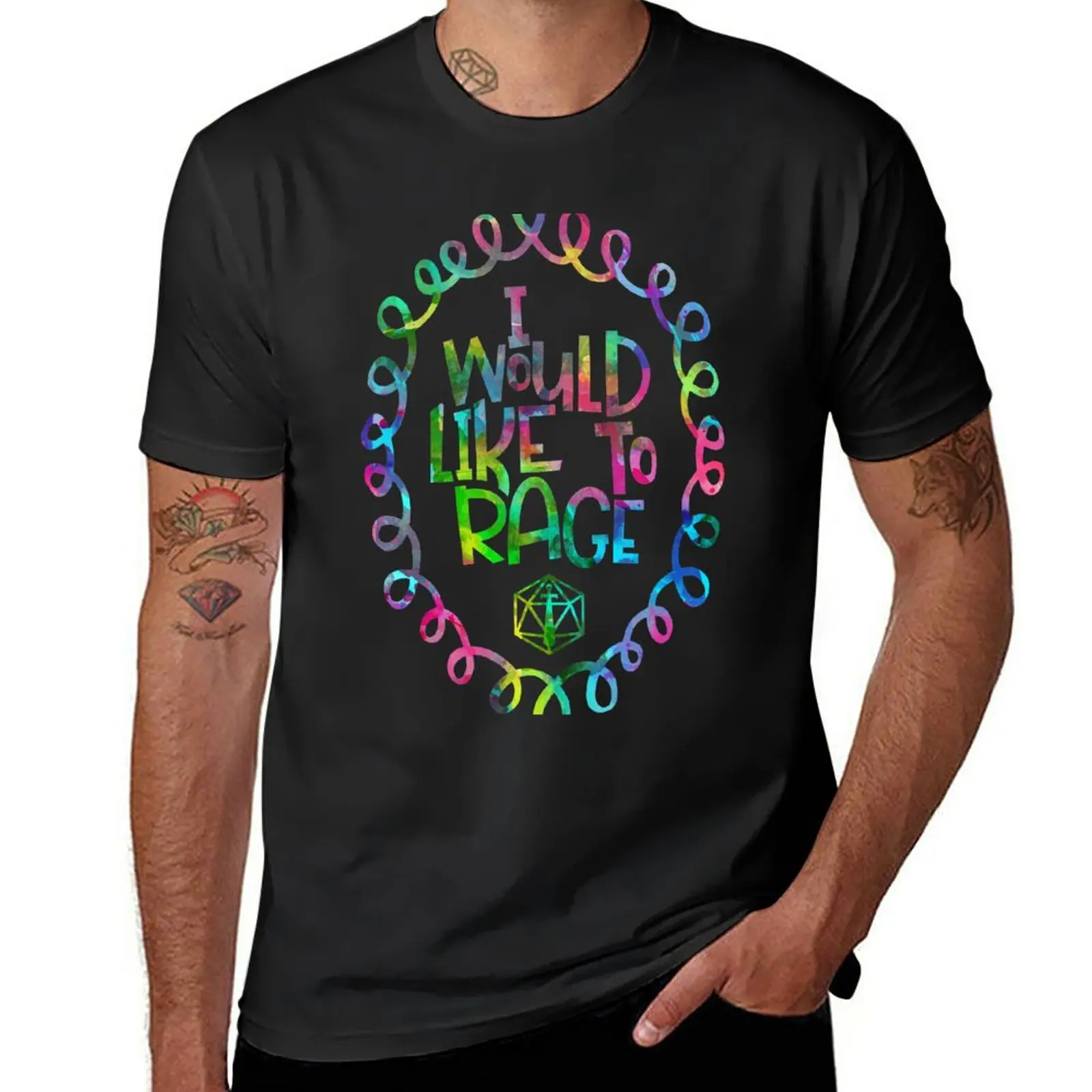 

I Would Like to Rage T-Shirt Short sleeve tee kawaii clothes black t shirts for men