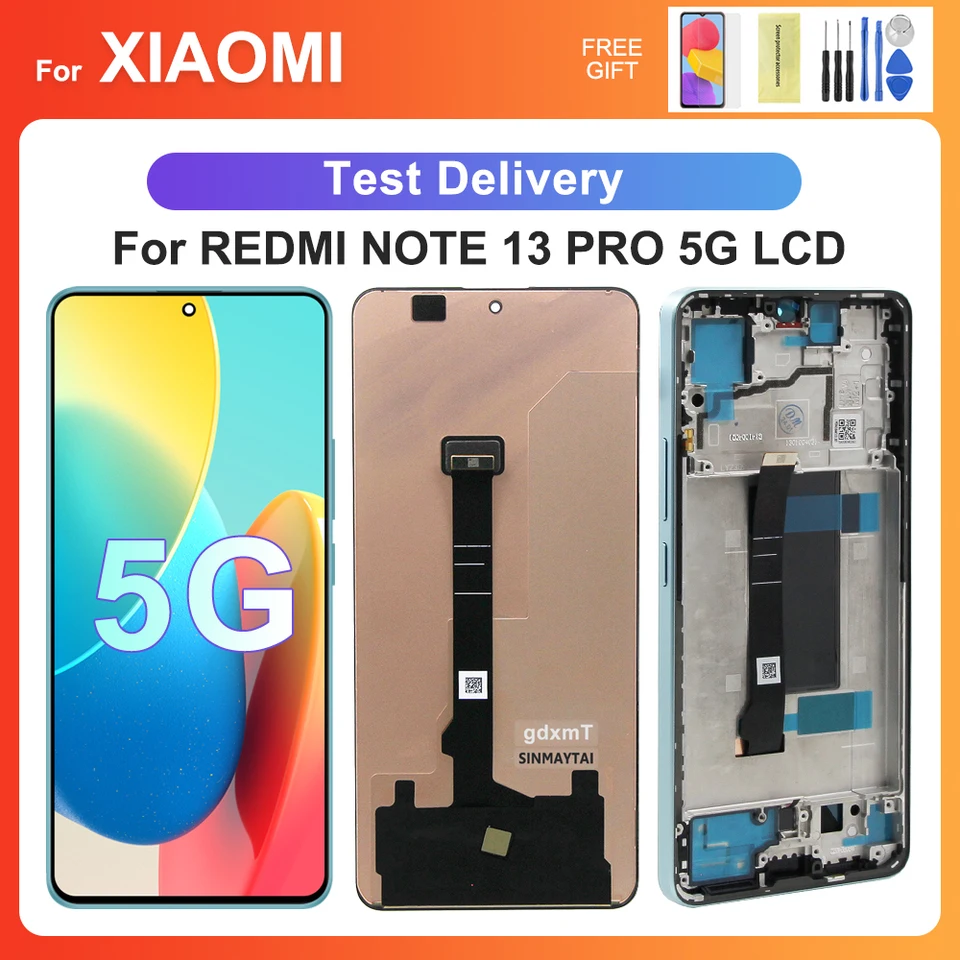 AMOLED For Xiaomi Redmi Note 13 Pro+ /Plus 5G LCD Display Touch Screen Digitizer