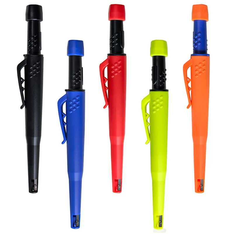 2.8mm Woodworking Mechanical Pencil Set With Protective Cover Pencil Sharpener Multicolor 2B Lead Core Deep Hole Marking Mechanical Pencils Mechanical Pencil Refill Mechanical Pencil Refills