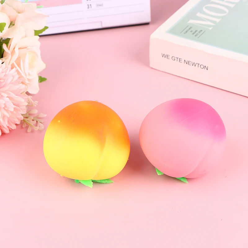 

Squeeze Sensory Stress Relief Toys For Kids Adults Funny Release Decompression Peach Stress Ball Simulation Fruit Toys