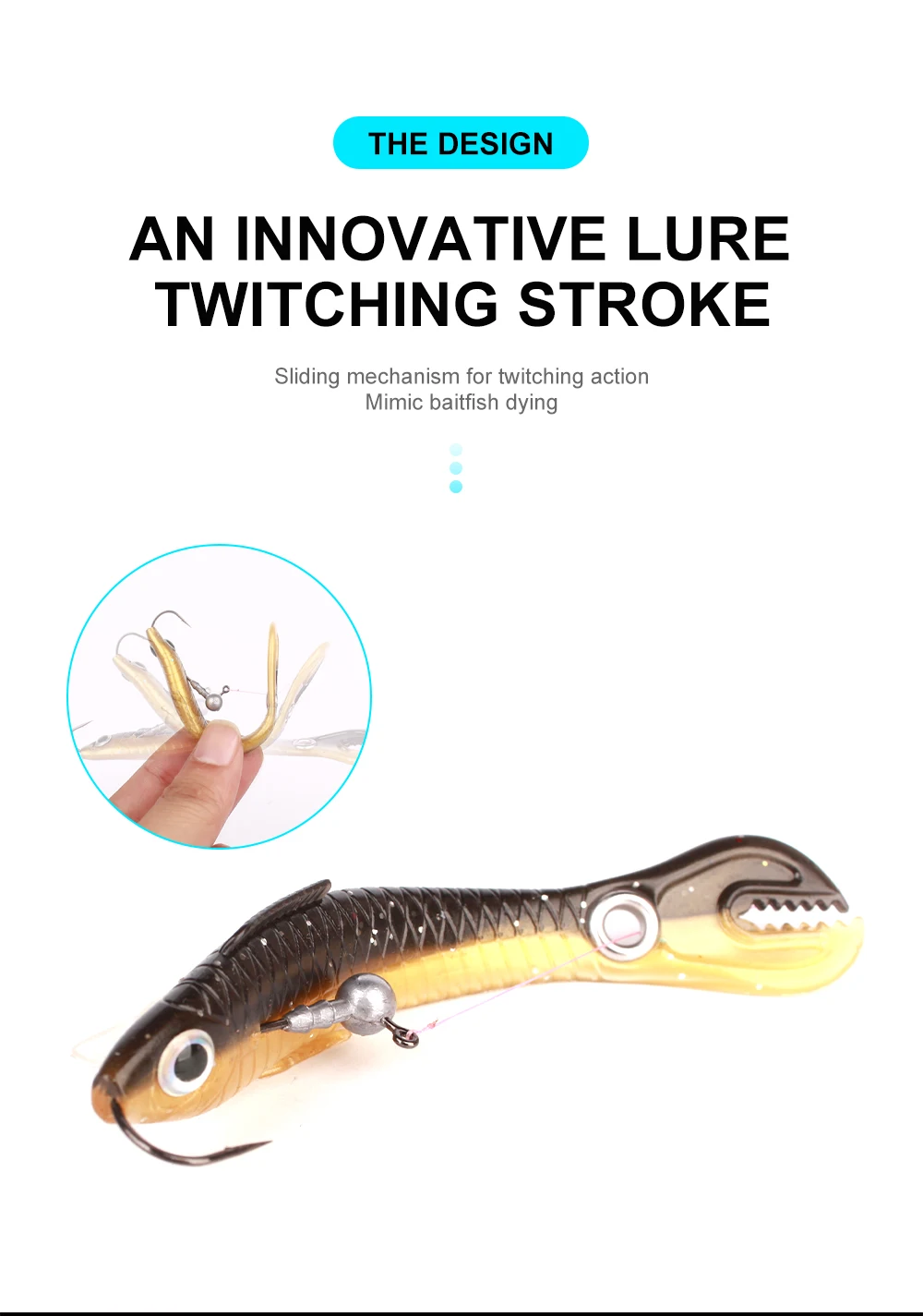 FTK 5PCS Reizbare Schmerle Twitch Weiche Fishisng Köder 10cm Silikon Köder Künstliche Köder Angeln Zubehör – Detail 4