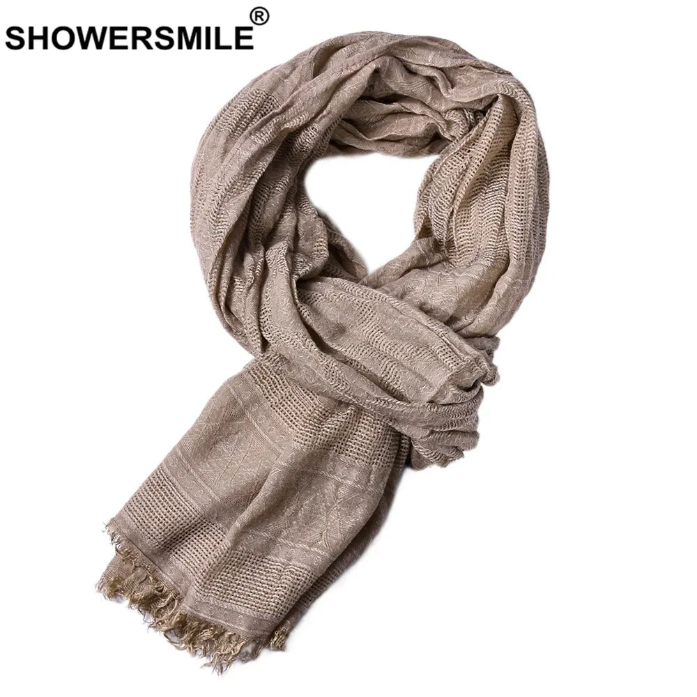 Men Scarves Autumn Winter Accessories Warm Long Casual