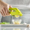 2 In 1 Multifunctional Garlic Press Garlic Slicer Manual Pull Type Garlic Punch Garlic Crusher Kitchen Gadget Accessories 2