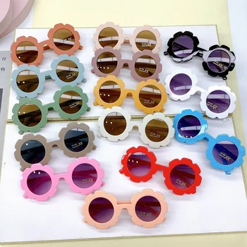 2023 new cute children's frosted glasses color series baby sunglasses
