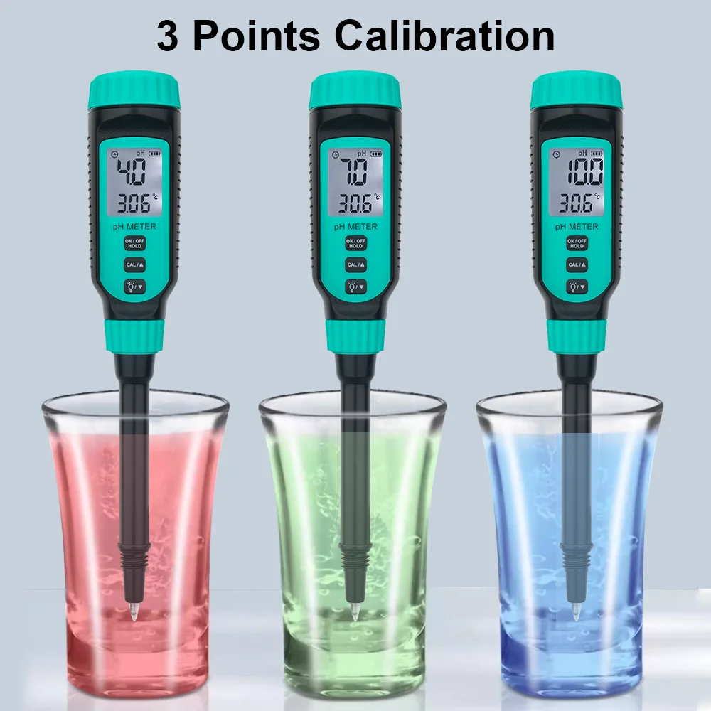 Soil Tester PH Meter Professional Penetrating PH Meter 4 in 1 Dough Meat Bread Vegetable Fruit Sauces Semi-solid Tester