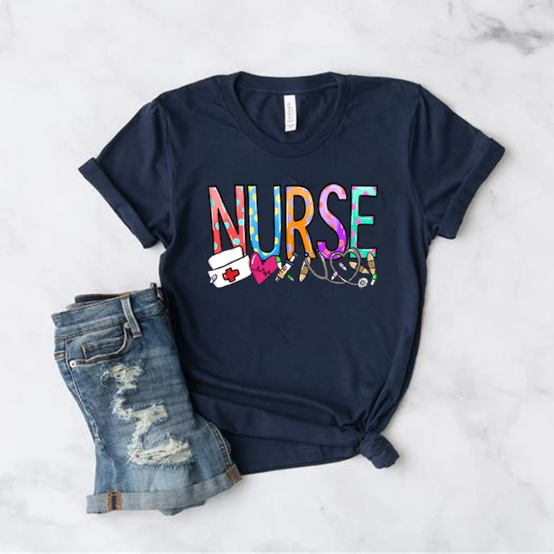 Watercolor It Takes A Lot Of Sparkle To Be A Teacher/Nurse Graphic Print T- Shirt Women'S Clothing Funny Sunflower Tshirt Femme - AliExpress