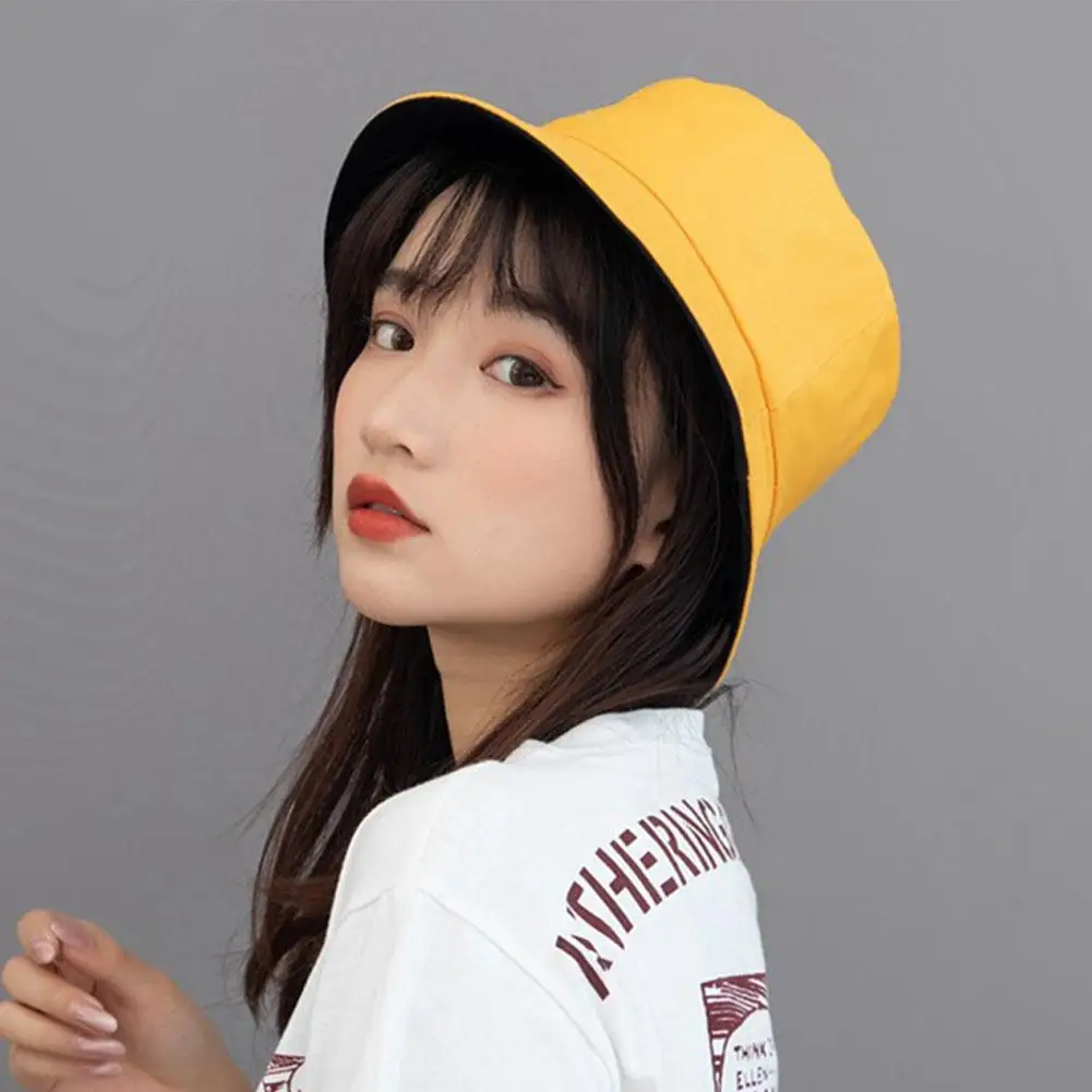 

Панама Двусторонняя унисекс, женская летняя Солнцезащитная шляпа, модная уличная шляпа от солнца для студентов и рыбалки, S1L8