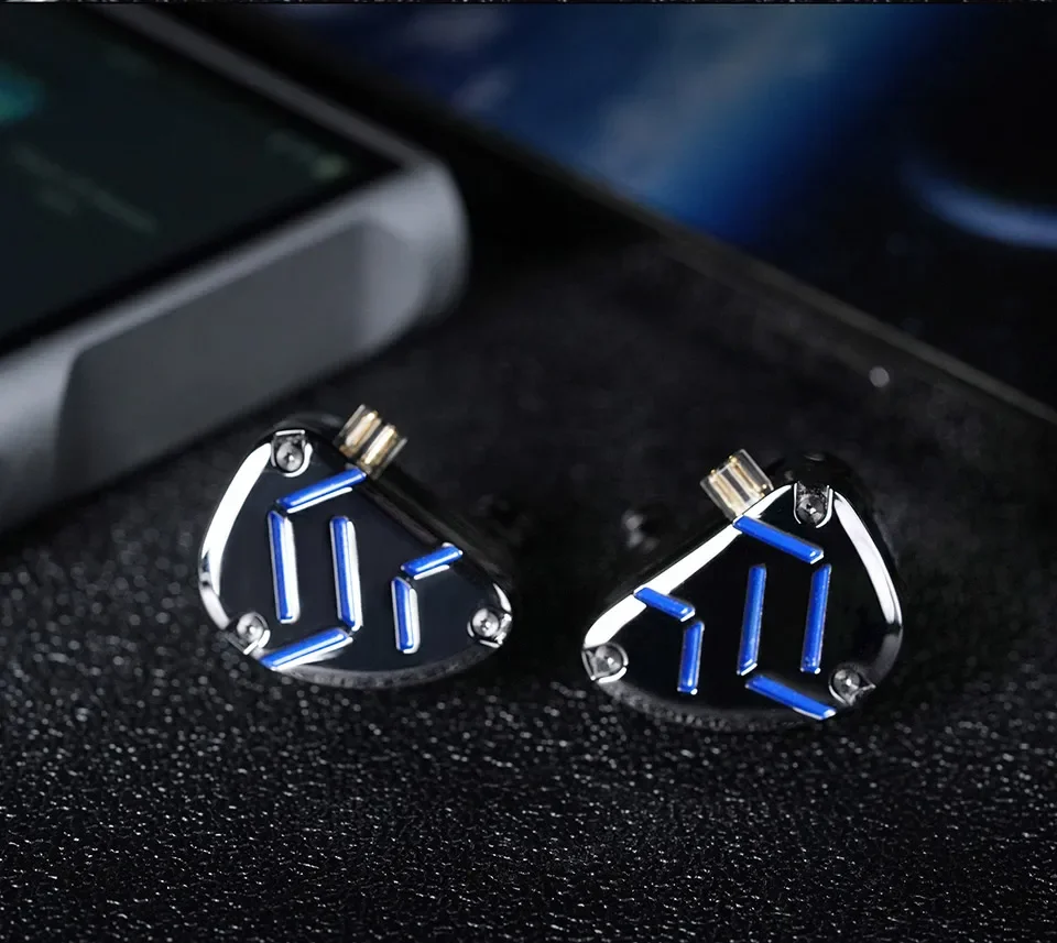 Kz-zatハイブリッドインイヤーイヤホン、8ba、1dd、hifi、メタル