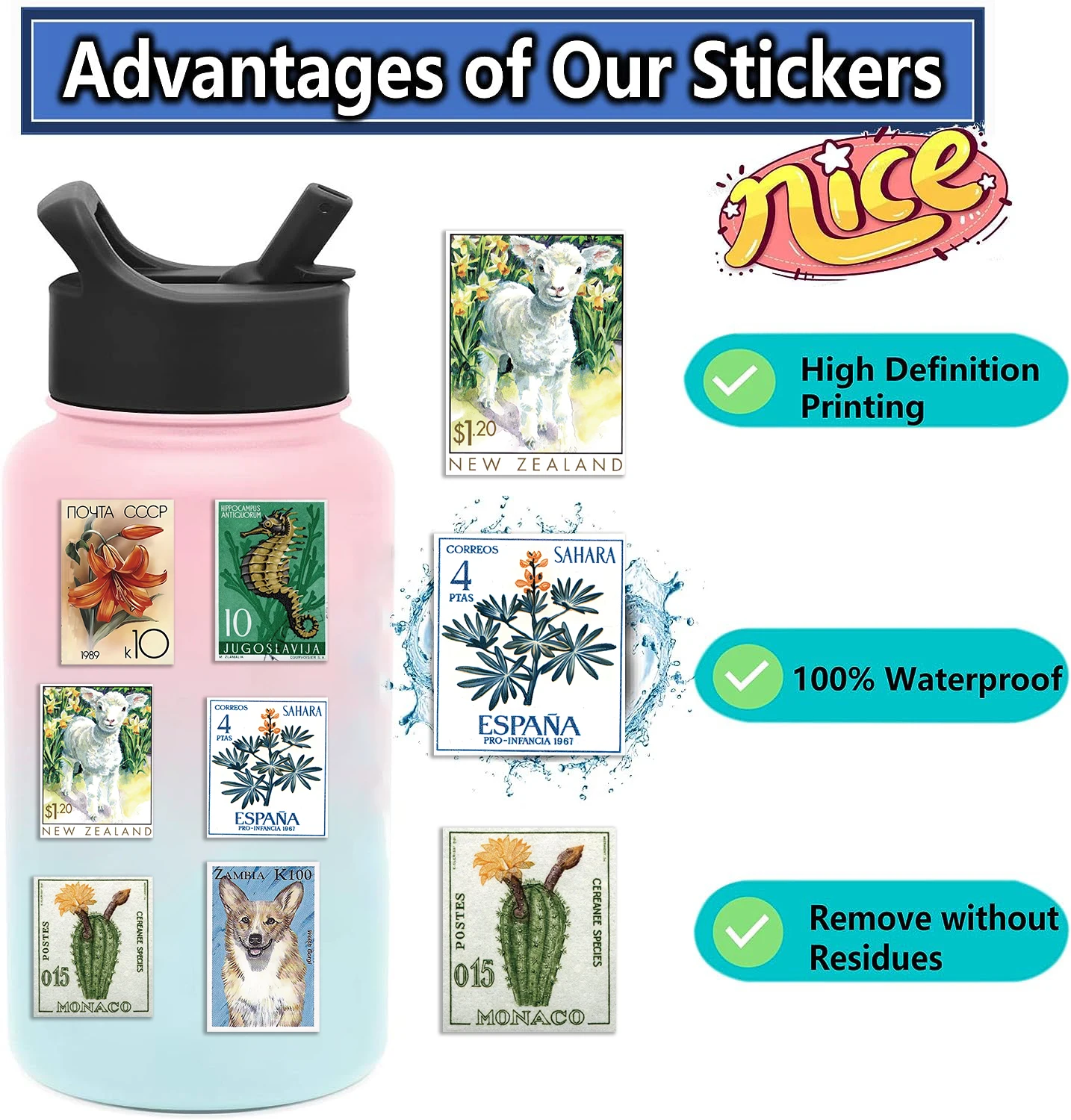 50pcs Vintage Aesthetic Cartoon Art Stickers for Personalizing Accessories