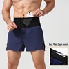 Running Shorts Men 2 In 1 Quick Dry Workout Training Fitness Jogging Multi-Pocket Gym Sports Shorts with Waist Pouch(No Liner) 2