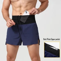 Running Shorts Men 2 In 1 Quick Dry Workout Training Fitness Jogging Multi-Pocket Gym Sports Shorts with Waist Pouch(No Liner) 2