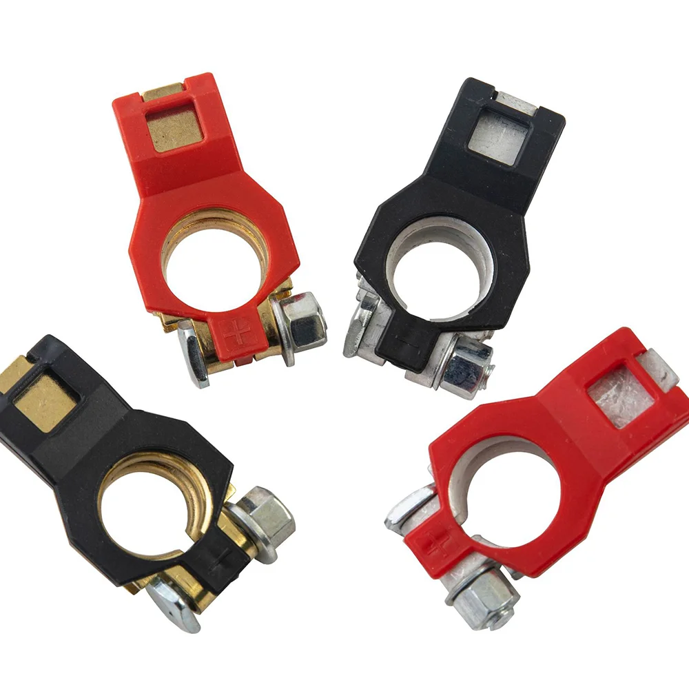 Kit Connettori Per Batteria Auto (coppia) Universale, Terminali Positivo E Negativo In Rame Stagnato Con Base Plastica, Compatibile Nissan Altima, Murano E Molti Altri Modelli