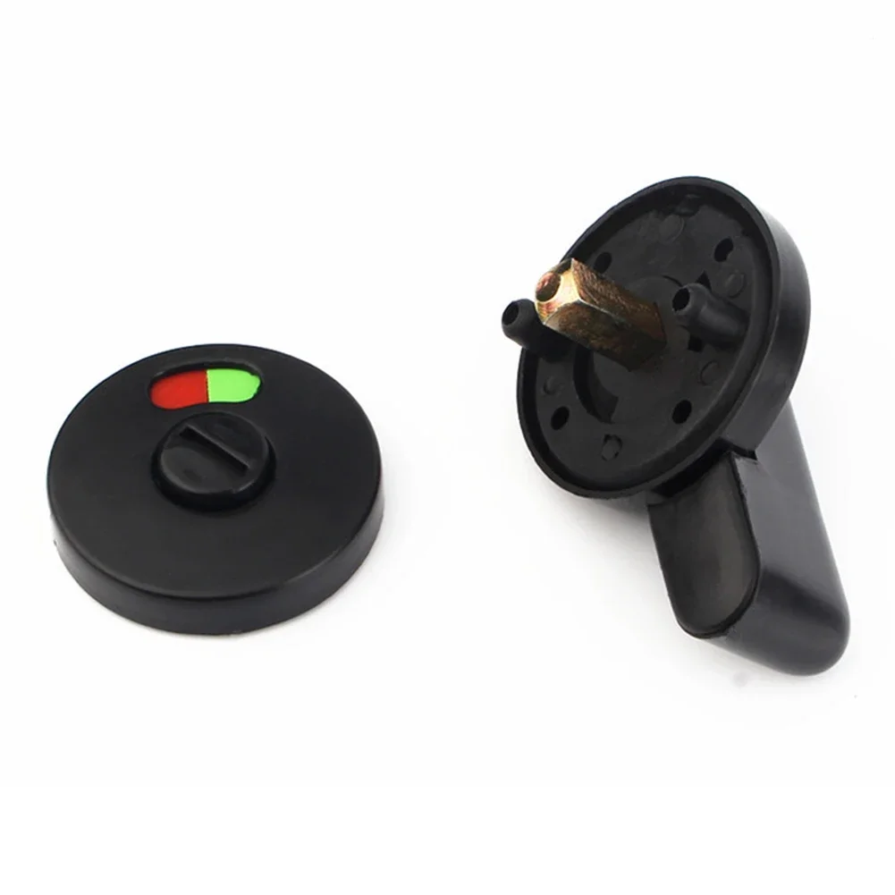 Practical To Use Universal 1pc WC Plastic Black Door Lock Engaged Indicator Latch Vacant Nylon Plastic Privacy