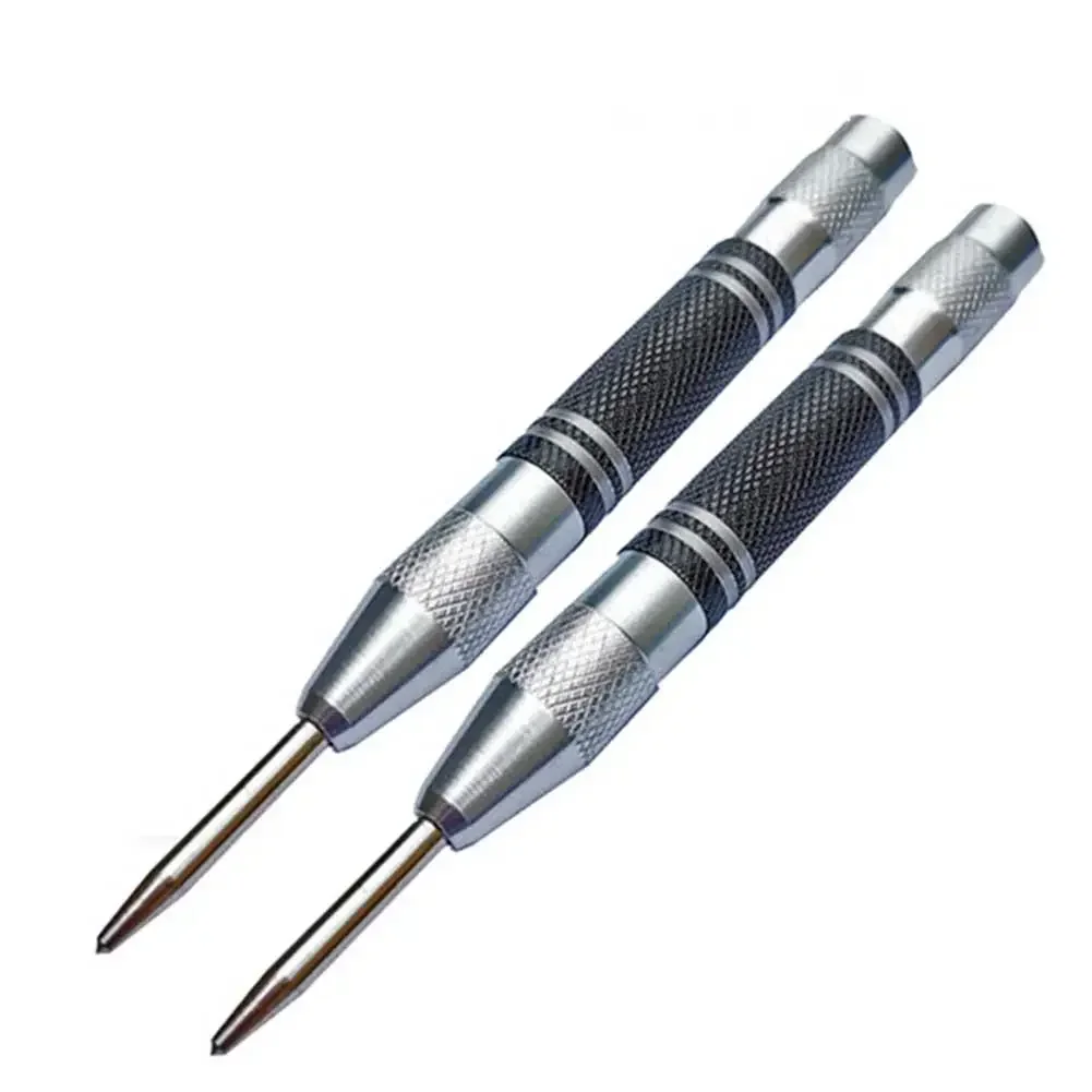 2PCS Automatic Center Punch HCS For Wood Metal Steel Aluminum Universal Adjustable Spring automatic center punch