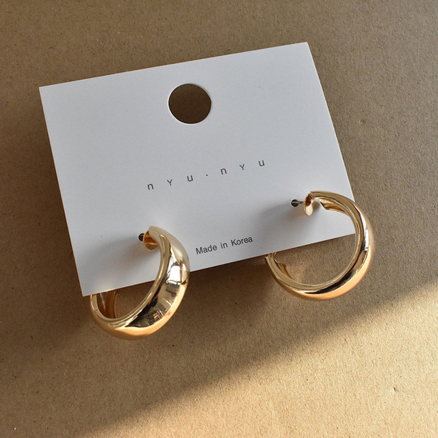 Simple Double Circle Hoop Earrings For Women Girl Gold Circle Round Minimalist Earrings  2022 NEW Party Jewelry Gift