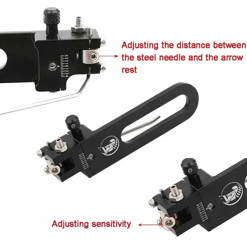 BICASTER Magnetische Pfeilablage Aus Aluminiumlegierung - Verstellbar Für Recurvebogen