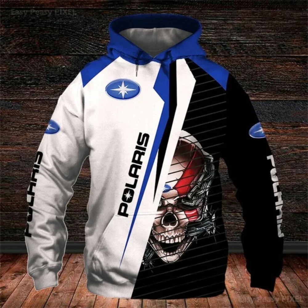 Sweatshirt Jacket 3D Printed Polaris Outdoor Motorcycle Men Hooded Off-road Sports