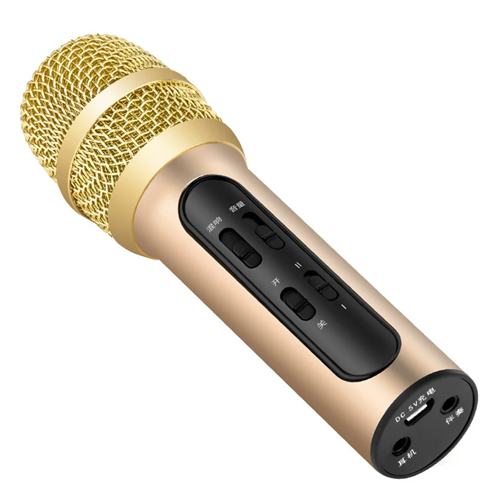 

1 Set Singing Microphone Handheld USB Charging Professional Microphone