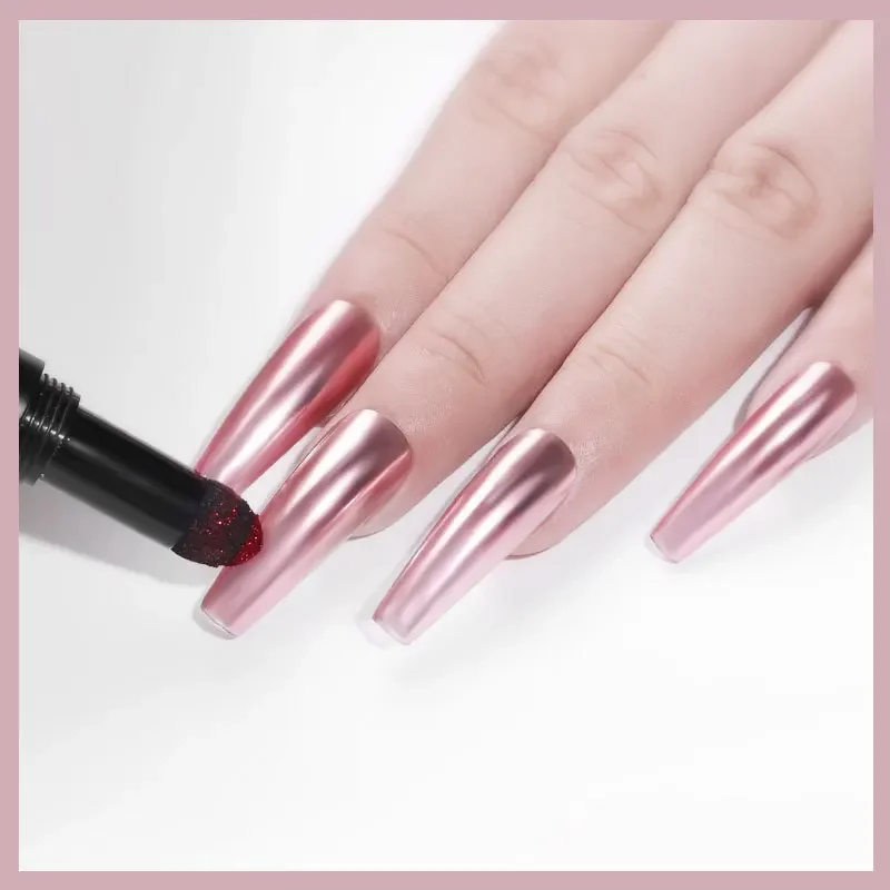 Nail Powder Pen 1pc Chrome Pigment Dust Laser Cushion Mirror Glitters Decor Tool Gold Silver Holographics Nails Art Accessories nail powder nail glitter nail pigment nail decoration nail decorations