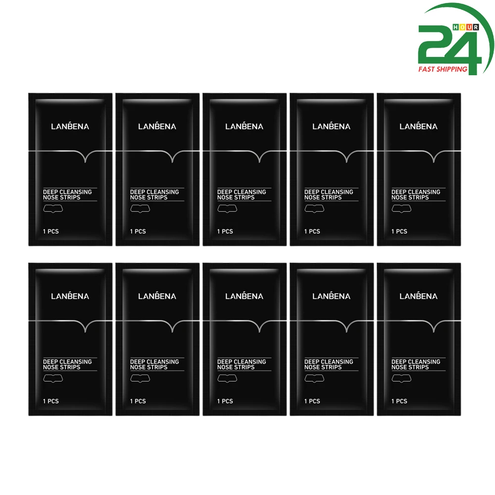 

10Pcs Deep Cleansing Nose Strips Blackhead Remover Strips Purify Skin Nose Peel Off Mask Nose Strip