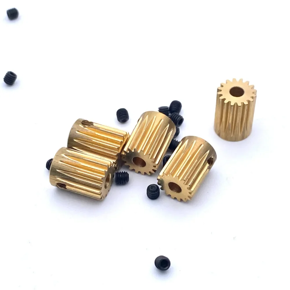 RC Model Metal Pinion Gear 0.5M 13T-20T 3.17mm Copper Gear 10/12MM Thick Cylindrical Spur DIY Parts