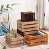 Pastoral Style Household Solid Wood Sundries Storage Box Retro Wooden Storage Box Display Thickened Wooden Strips Splicing 2