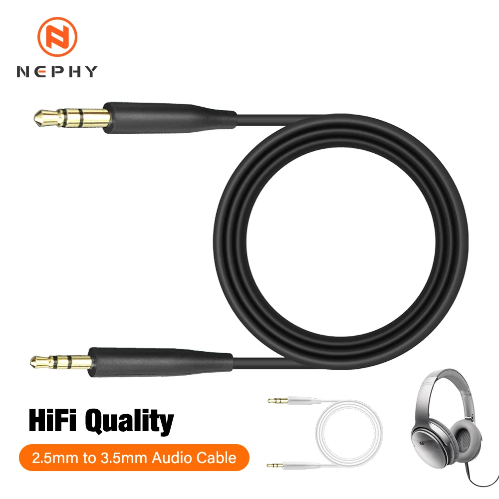Premium Headphone Audio Cable - 3.5mm to 2.5mm Portable Pair Recording Cable