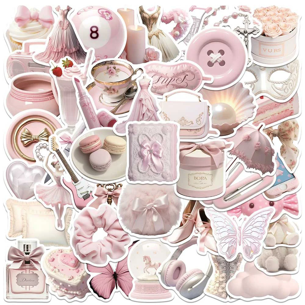 10/30/50 Pz Carino Stile Rosa Ballerina Ragazza Adesivi Decalcomanie Estetiche Fai Da Te Auto Chitarra Frigorifero Impermeabile Kawaii Decorazione Sti