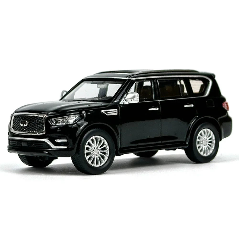 

1/64 масштаб Infiniti QX80 2020 литый под давлением металлический автомобиль модель мужской коллекция хобби 1:64 миниатюрный сплав статический фотоподарок