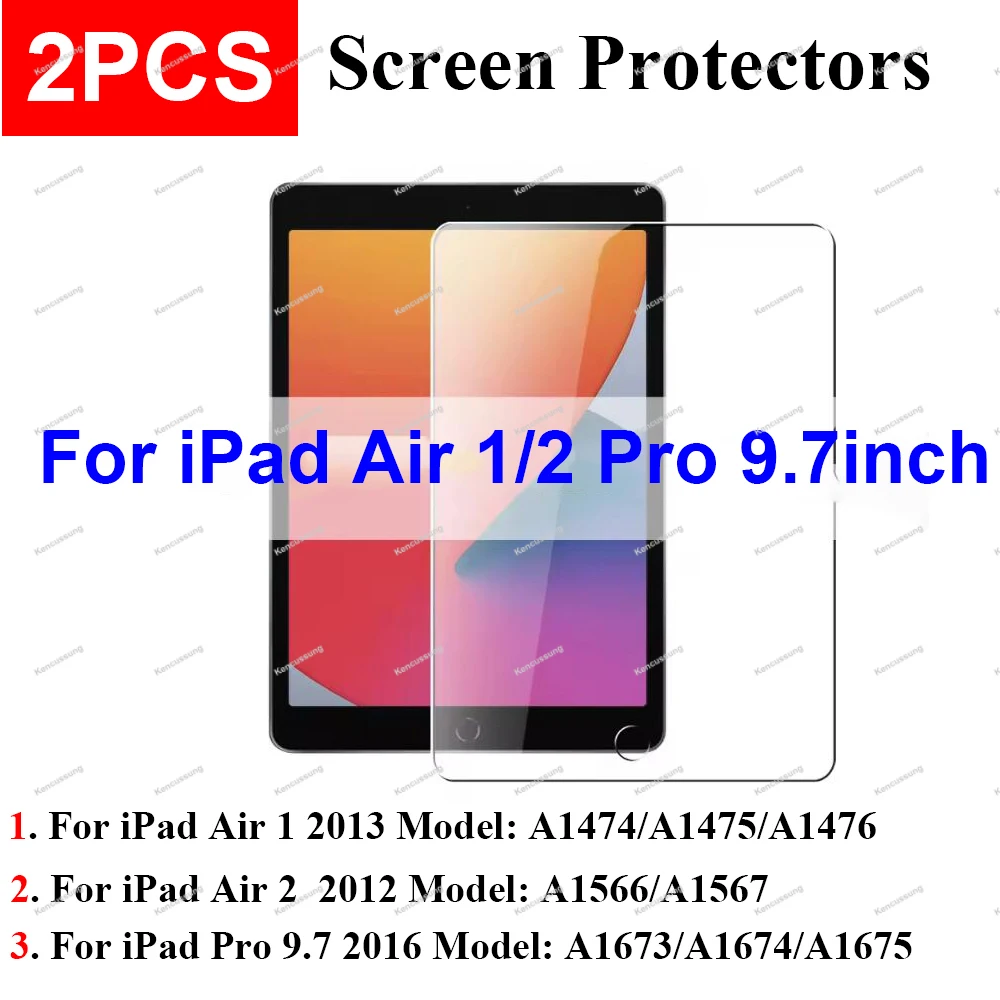 Premium Tempered Glass Screen Protectors - 9H Clear Protection (2-Pack)