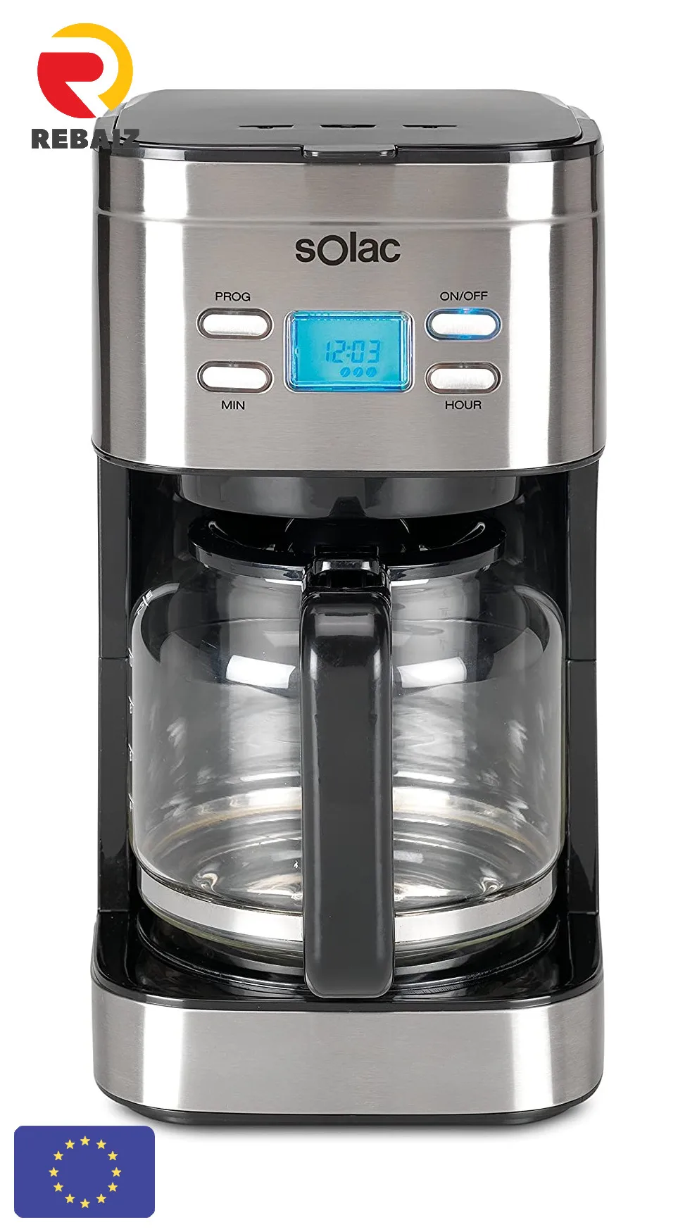 Solac Stillo CF4028 programmable drip coffee maker with 1.5 l glass jug, 12  cups|Coffee Makers| - AliExpress