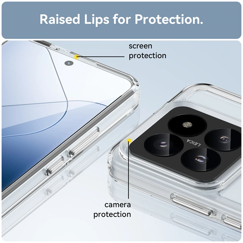 Per Xiaomi 14 Pro Custodia Per Xiaomi 14 Pro Cover Shell Bumper Capa Para Custodia Posteriore In Silicone Trasparente Per Xiaomi 14 Pro 5G