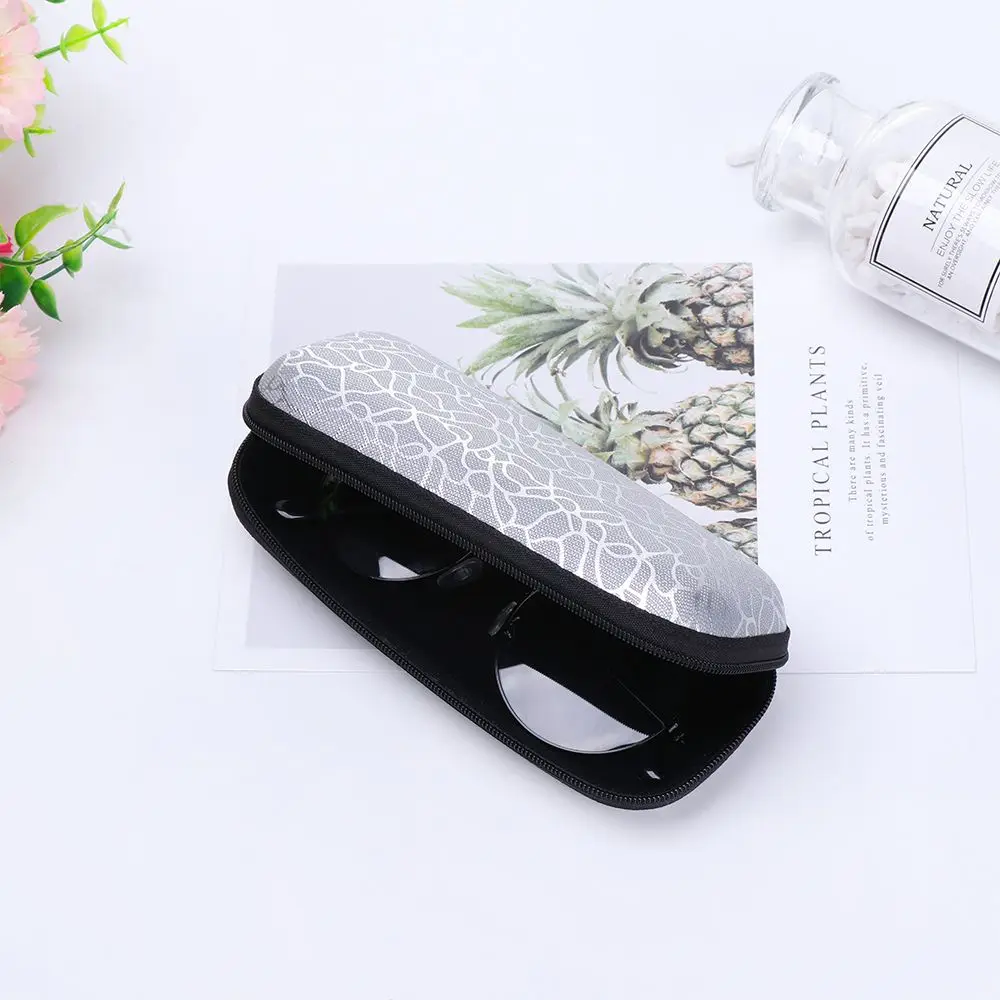 Brille Box Reiß verschluss Streifen Unisex Sonnenbrille Schutzhülle tragbare Behälter zufällige Farbe Brillen schutz tragbar – Detail 6