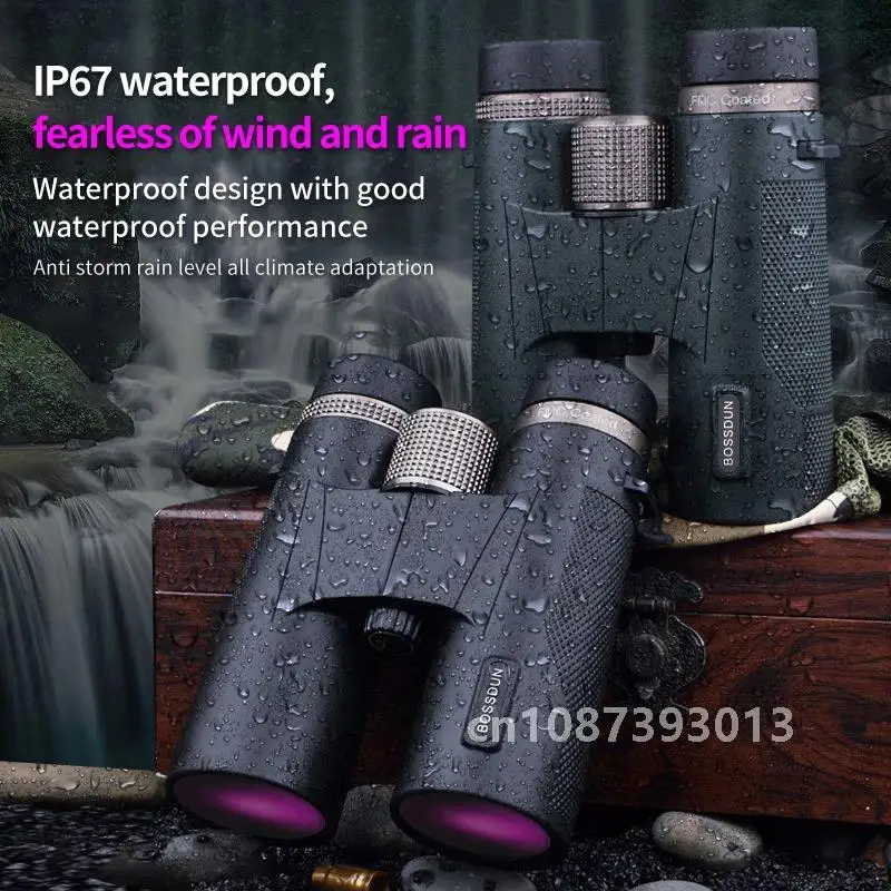 12x42 Professional Binoculars ED Lens BAK4 Prism Waterproof  Metal Telescope Outdoor Bird watching Camping Traveling hunting 5