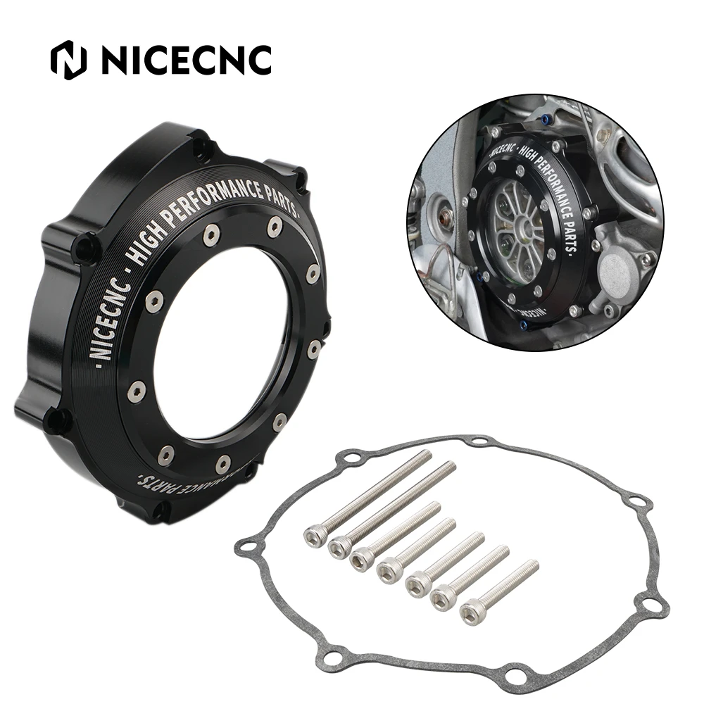 NiceCNC ATV Clear Clutch Cover Protector Guard For YFZ450 2006 2009 YFZ450R 2009 2022 2017 2020