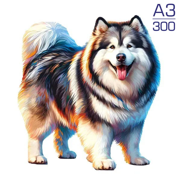 3D Puppy Wooden Jigsaw Puzzle - Premium Animal Puzzle Gift in Boutique Box