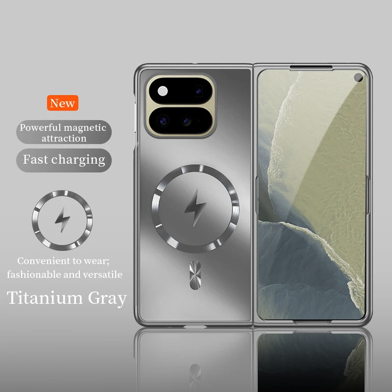 MagSafe Magnetic Charging Protective Phone Case - Metallic Hard PC Shockproof Shell Cover