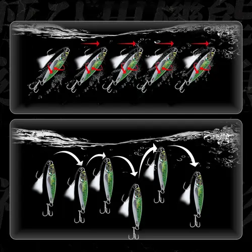 Hunthouse Metal Jig Fishing Lure Sinking Slow Jigging 7g-80g Casting Hard Bait Saltwater Artificial Pike SeaBass Fish Tackle - Image 3