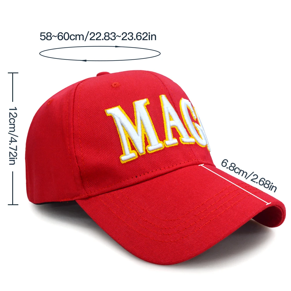 New MAGA Letter Embroidery Baseball Cap Unisex Outdoor Sports Peaked Cap Sun Hat 4