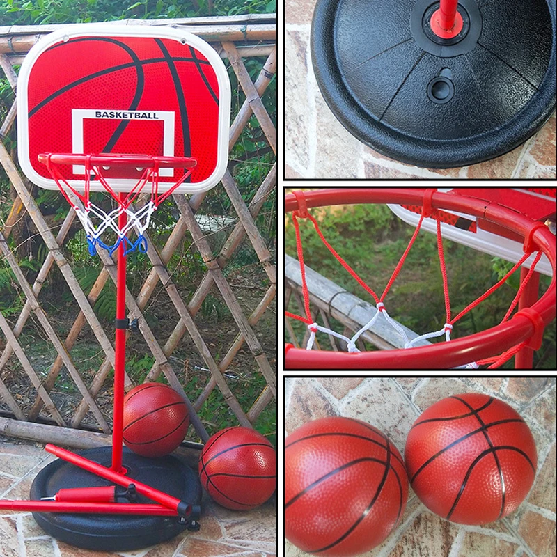 63*165cm Adjustable Basketball Hoop Stand Rack for 1-14 Age Kids Baby Outdoor Indoor Ball Sport Backboard Rim Shoot Children Toy