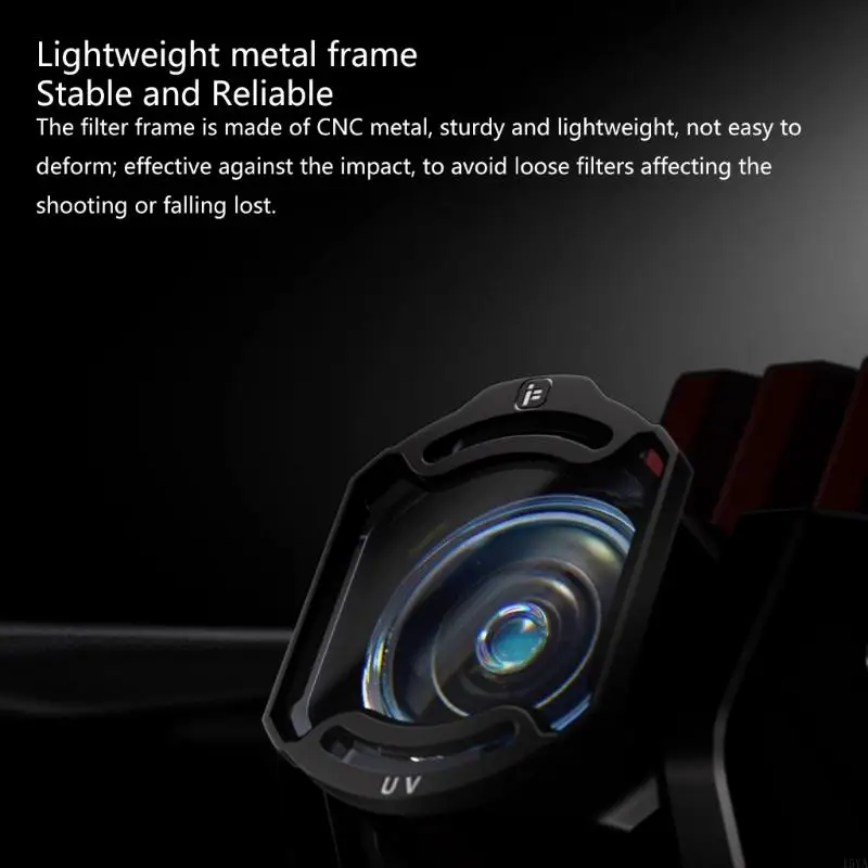 Les quatre filtres du kit pour DJI O4Pro disposés en éventail, montrant leurs différentes densités