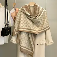 New Luxury Winter Two-Sided Cashmere Long Fringe Scarves High Quality Women Thicken Wrap Shawl Ladies Pashmina Warm Scarf