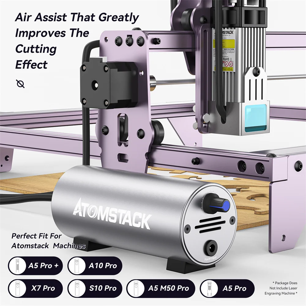 AtomStack Laser Engraver Accessories F30 Air Assist FB2 Enclosure R1 Pro Rotary Chuck Roller F3 Matrix Cutting Panel AC1 Camera