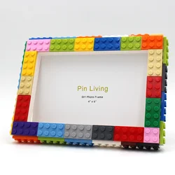 Creative DIY Photo Frame Building Blocks - Fun & Decorative Toy Set - 5.79inchX748inch (Pure building block)