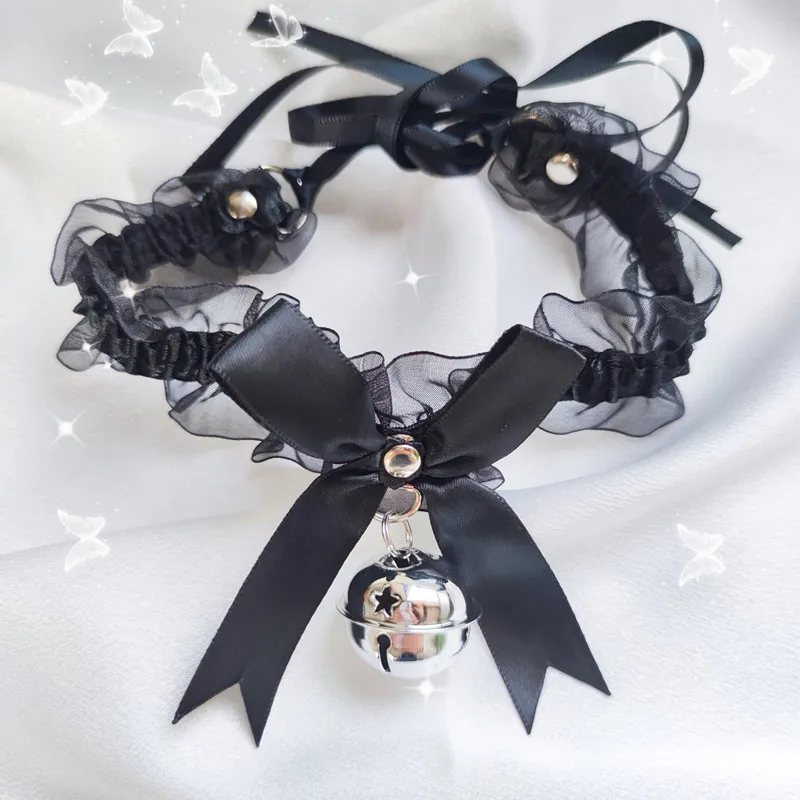 smTraining Sexy Bell Collar Bandana Sexy Lingerie Accessories Bow Necklace Flirting Sex Toy