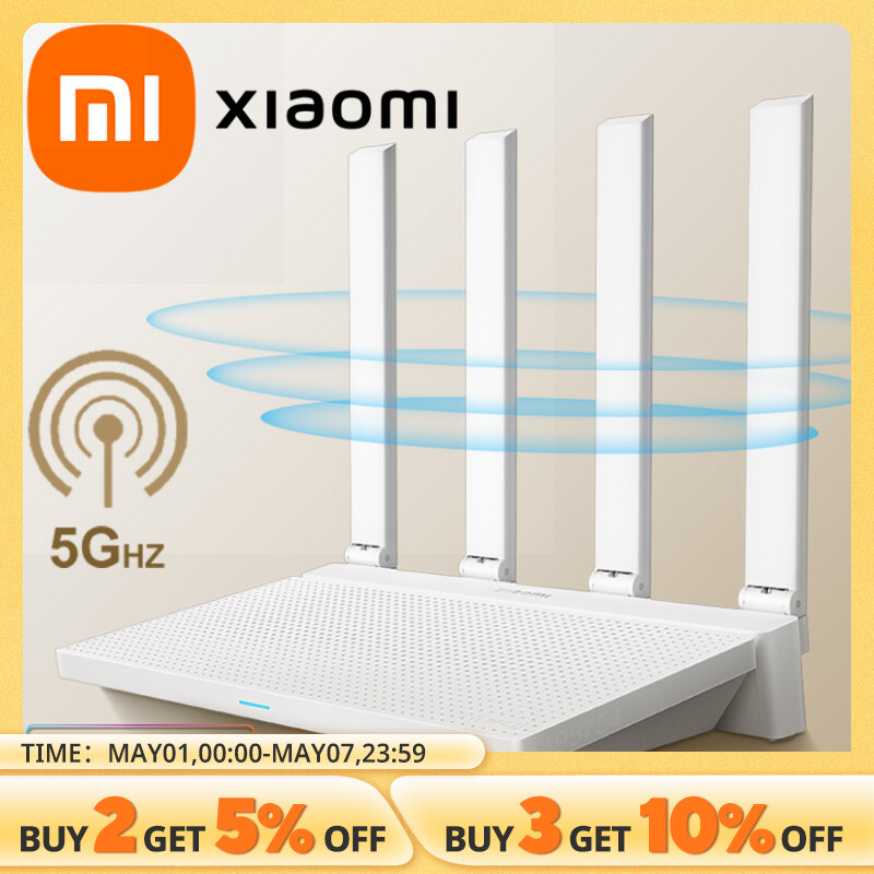  2024 NEW Original Xiaomi AX3000T Router 2.4GHz 5GHz 1.3GHz CPU 2X2 160MHz WAN LAN LED NFC Connection for Home Office Games Mi 