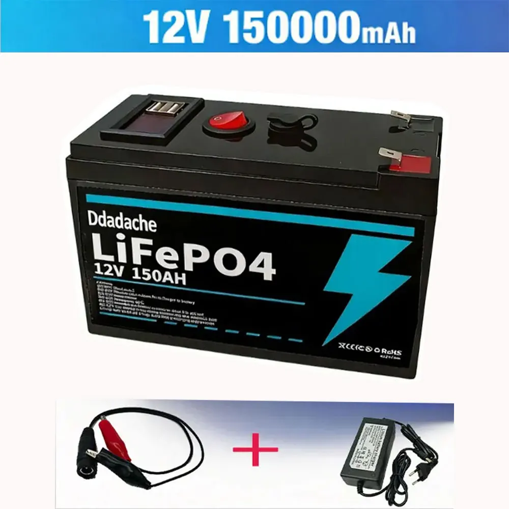 12V 150Ah Lithium LiFeP04 Batterie für Solarladung, Fischfinder, Marine, Outdoor, Camping, Off-Grid-Anwendungen mit USB-Anschluss 🧰 – Detail 7