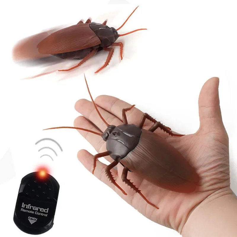 Trick Electric Cockroach Pet RC Simulation Animal Robotic Remote Control Ant Toy Halloween Xmas Mini Gift for Adult Prank Insect remote control insect toys remote control pet toys